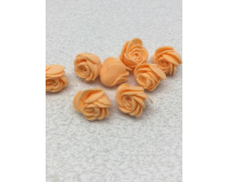 Цветочек 'Розочка' из фоамирана цв.оранжевый 20мм уп.10шт