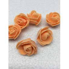 Цветочек 'Розочка' из фоамирана цв.оранжевый 30мм уп.10шт