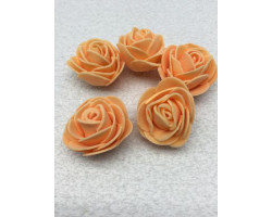 Цветочек 'Розочка' из фоамирана цв.оранжевый 40мм уп.10шт