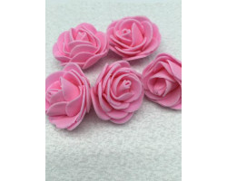 Цветочек 'Розочка' из фоамирана цв.розовый 40мм уп.10шт