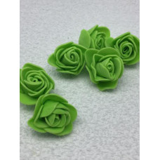 Цветочек 'Розочка' из фоамирана цв.зеленый 30мм уп.10шт
