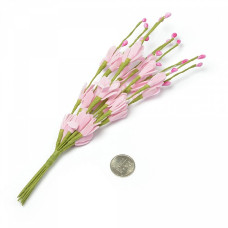 Веточка декоративная, букетик С-2006 цветочек-фоамиран арт.КЛ.22842 цв. розовый 22см