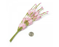 Веточка декоративная, букетик С-2006 цветочек-фоамиран арт.КЛ.22842 цв. розовый 22см