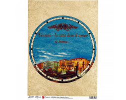 Декупажная карта арт.CH.009196 'Циферблат Венеция' формат А3