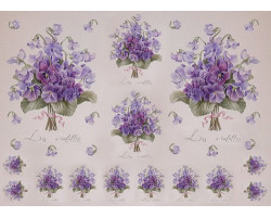 Декупажная карта арт.CH.01552 'Les violettes' формат А3