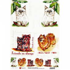 Декупажная карта арт.CH.01747 'Cats&Dogs' формат А3