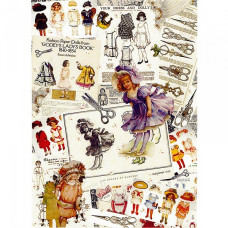 Декупажная карта арт.CH.07414 'Бумажные куколки мини', формат А4