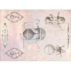 Декупажная карта арт.CH.1378 'Дирижабли' формат А3