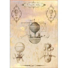Декупажная карта арт.CH.1379 'Дирижабли мини', формат А4