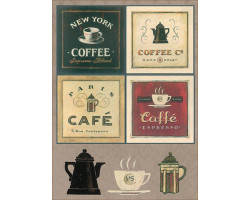 Декупажная карта арт.CH.808 'Кофейная коллекция', формат А4
