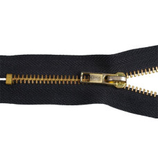 Молния джинсовая золото №5, 18 см., цв.310 черный