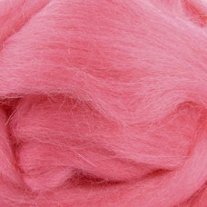Шерсть для валяния ПЕХОРКА полутонкая шерсть (100%шерсть) 50гр цв.011 яр.розовая