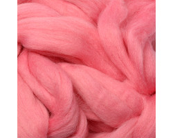 Шерсть для валяния ТРО 'Гребенная лента полутонкая' (100%полутонкая шерсть) 100гр цв.0160 розовый