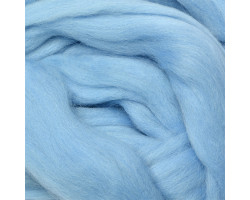 Шерсть для валяния ТРО 'Гребенная лента полутонкая' (100%полутонкая шерсть) 100гр цв.0300 светло-голубой
