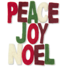 Войлок Украшение 'Мир, радость, новый год' арт.DMS- 72-08219 уп.12букв 4см