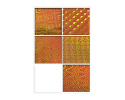 Пленка голография арт.ГС.SH.10070/001-35 оранжевое ассорти 100х70см