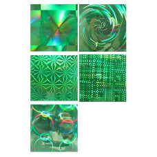 Пленка голография арт.ГС.SH.10070/001-45 зеленое ассорти 100х70см