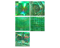 Пленка голография арт.ГС.SH.10070/001-45 зеленое ассорти 100х70см