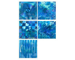 Пленка голография арт.ГС.SH.10070/001-55 синее ассорти 100х70см