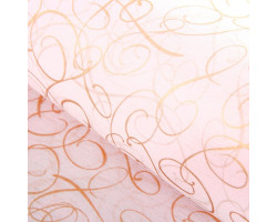 СЛ.852588 Плёнка-бумага плотная двухсторонняя Разводы на розовом 60х60см