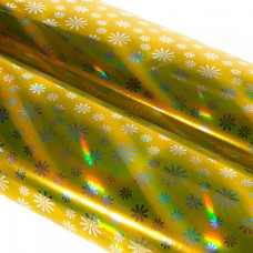 СЛ.854257 Бумага упаковочная рисунок Цветочная поляна жёлтая 50х70см
