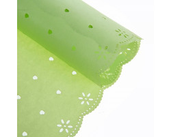 СЛ.894825 Упаковка для цветов 'Резной узор' зеленый 60х60 см