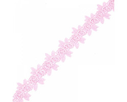 Кружево гипюр арт.TBY-01271-2 шир.26мм цв.093 розовый уп.13.71м