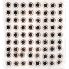 Глазки клеевые арт.КЛ.10-08091 цв.прозрачные, черный зрачок уп.72шт