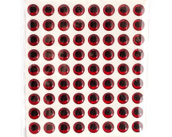 Глазки клеевые арт.КЛ.10-08092 цв.красные, черный зрачок уп.72шт