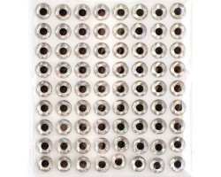 Глазки клеевые арт.КЛ.12-08091 цв.прозрачные, черный зрачок уп.72шт