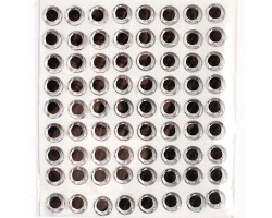 Глазки клеевые арт.КЛ.12-08092 цв.прозрачные, черный большой зрачок уп.72шт