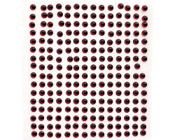 Глазки клеевые арт.КЛ.4-16143 цв.красные, черный зрачок уп.224шт