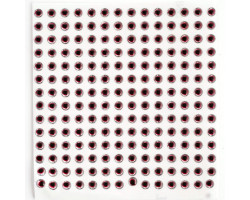 Глазки клеевые арт.КЛ.5-1414 цв.красные,черный зрачок уп.196шт
