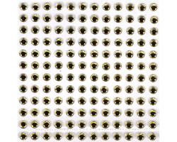 Глазки клеевые арт.КЛ.5-14141 цв.прозрачные,черный зрачок уп.196шт