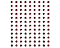 Глазки клеевые арт.КЛ.7-10121 цв.красные,черный зрачок уп.120шт