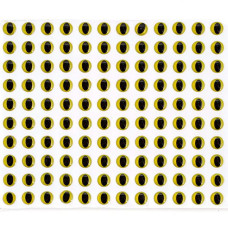 Глазки клеевые арт.КЛ.7-10124 цв.желтые,черный зрачок уп.120шт