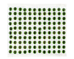Глазки клеевые арт.КЛ.7-10125 цв.зеленые,черный зрачок уп.120шт