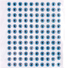 Глазки клеевые арт.КЛ.7-10129 цв.голубые,черный зрачок уп.120шт