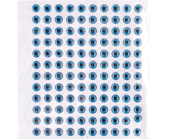 Глазки клеевые арт.КЛ.7-10129 цв.голубые,черный зрачок уп.120шт