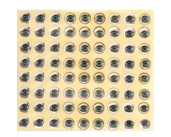 Глазки клеевые арт.КЛ.8-0809 цв.прозрачные, зеленый зрачок 8 мм уп.72шт