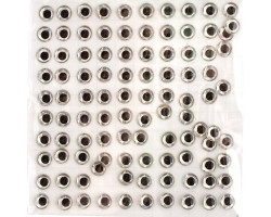 Глазки клеевые арт.КЛ.8-10102 цв.прозрачные, черный зрачок 8 мм уп.100шт