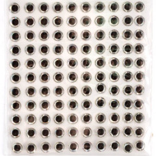 Глазки клеевые арт.КЛ.8-10111 цв.прозрачные, черный зрачок 8 мм уп.110шт