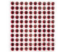 Глазки клеевые арт.КЛ.8-10112 цв.красные, черный зрачок уп.110шт