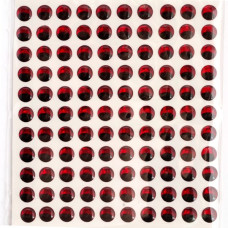Глазки клеевые арт.КЛ.8-10115 цв.красные, черный зрачок сбоку уп.110шт