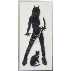 Набор для частичного вышивания бисером 'Империя бисера' арт.ИБ-133 'Леди Кошка' 13х27 см