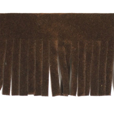 Бахрома из искусственной кожи арт.ТР-ИК-ВЕЛ шир. 46мм (2м х 25) цв. 278 темно-коричневый