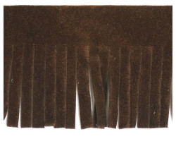 Бахрома из искусственной кожи арт.ТР-ИК-ВЕЛ шир. 46мм (2м х 25) цв. 278 темно-коричневый
