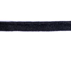 Шнур отделочный из искусственной кожи арт.ТВ-ИК-ВЕЛЮР шир. 6мм цв.черный упак.53м
