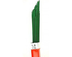Проволока 1,6мм х 400мм арт.ZA.P-018/1.6 1кг цв.зеленый, прямо обрезанная