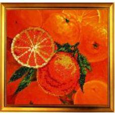 Набор для вышивания бисером 'КАРТИНЫ БИСЕРОМ' арт.Р-002 Апельсины 20х20см